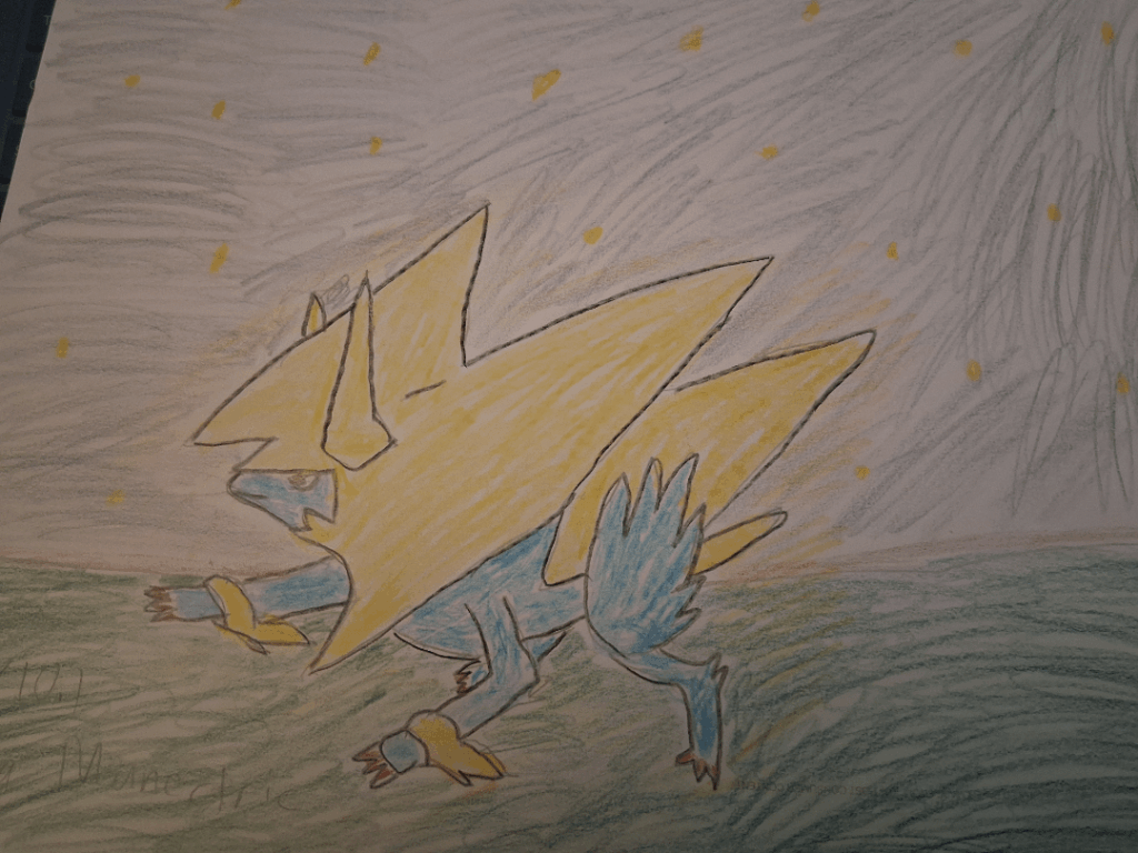 I drew Mega Delphox and Manectric