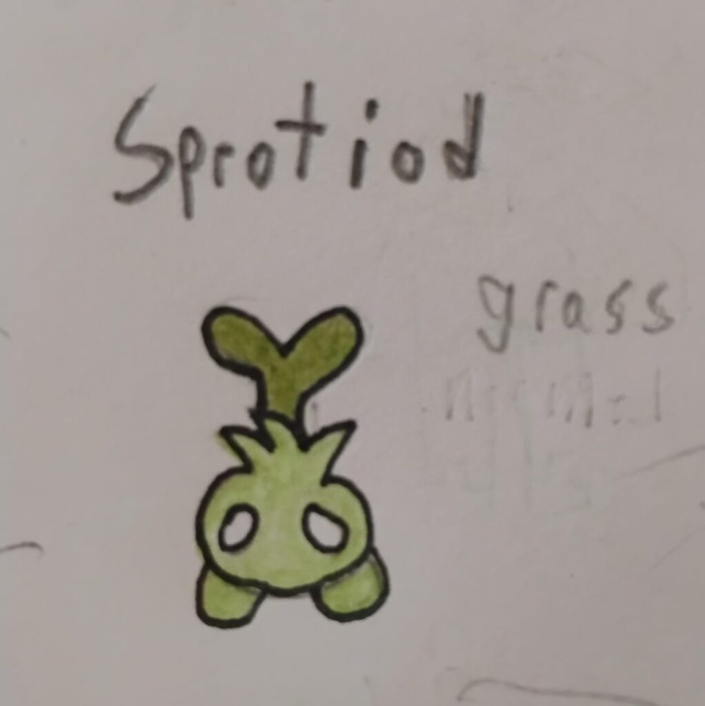 A little goober who evolves a lot! meet sproutoid and there many evolutions :) (OC)