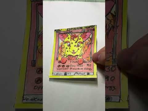 #drawing Leedah card #fakemon #pokemon #shorts