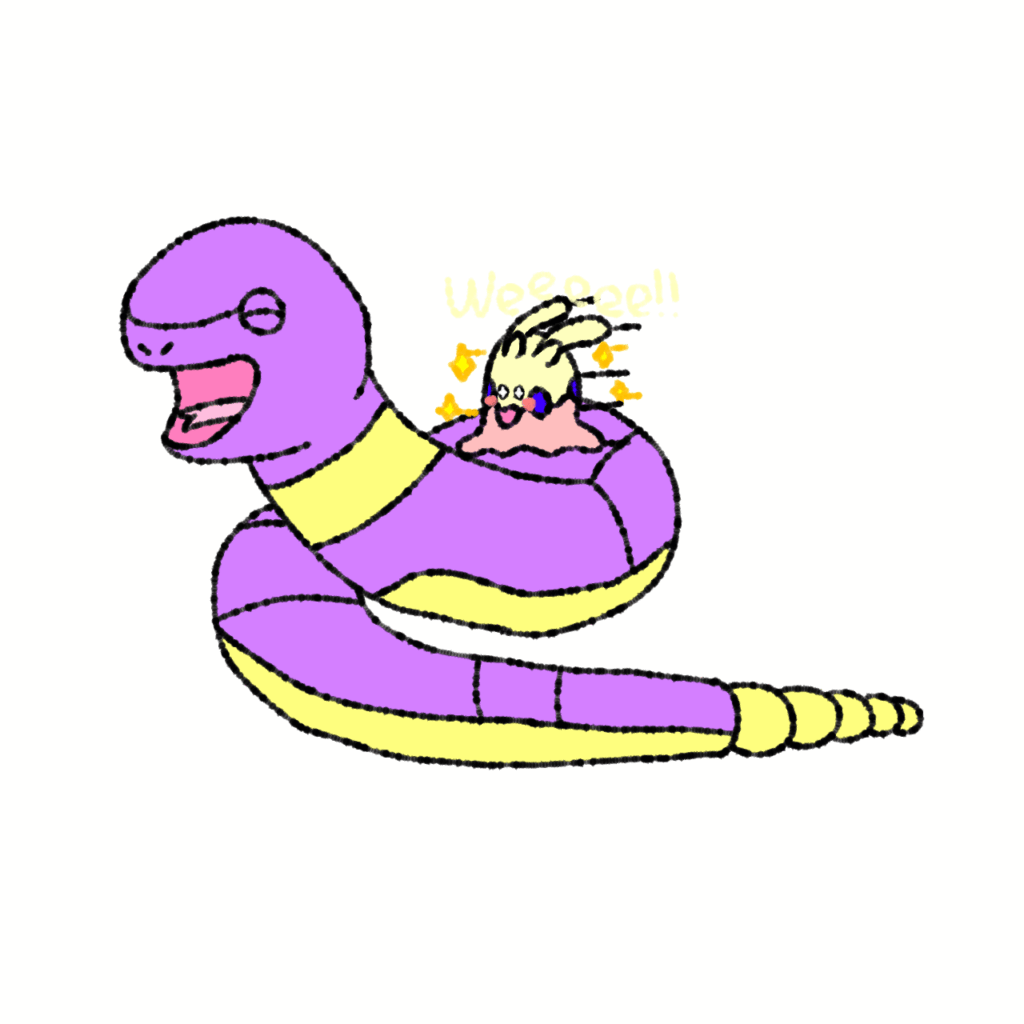 [OC] Ekans slide (with Goober the shiny Goomy)