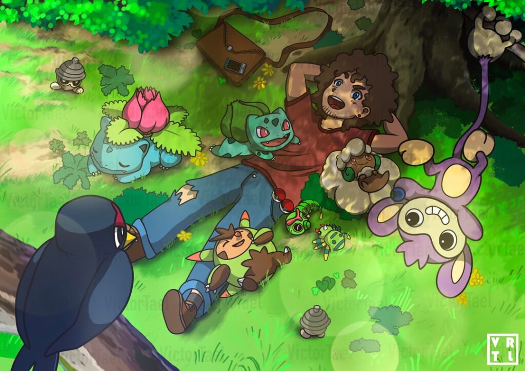 Compilation of my own Pkmn Illustrations and their TCG version