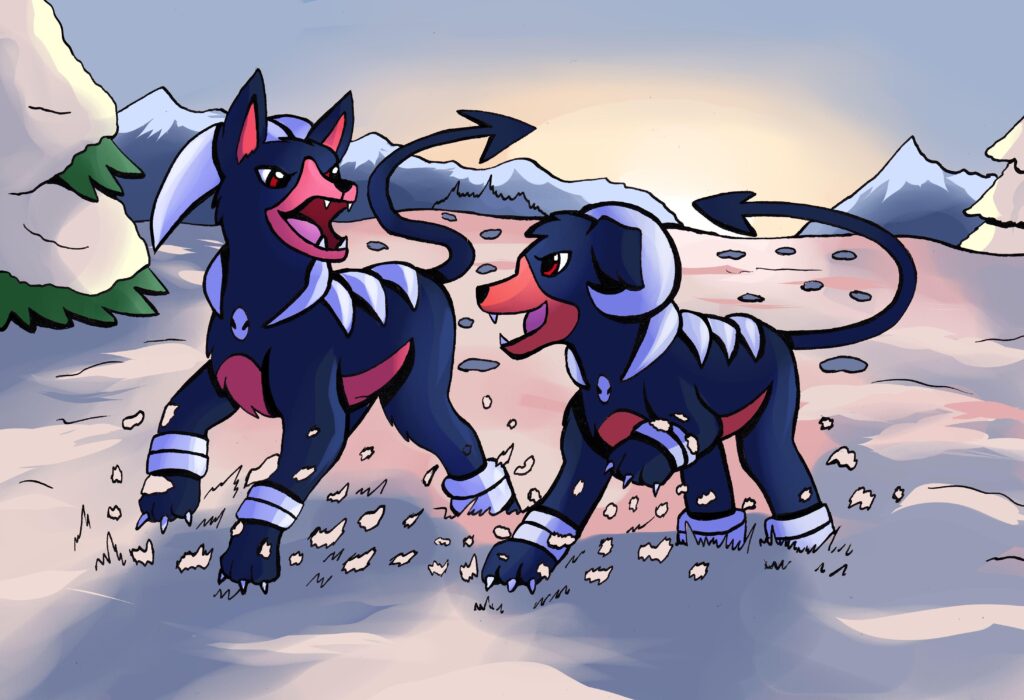 Hell dog bros in enjyoing winter