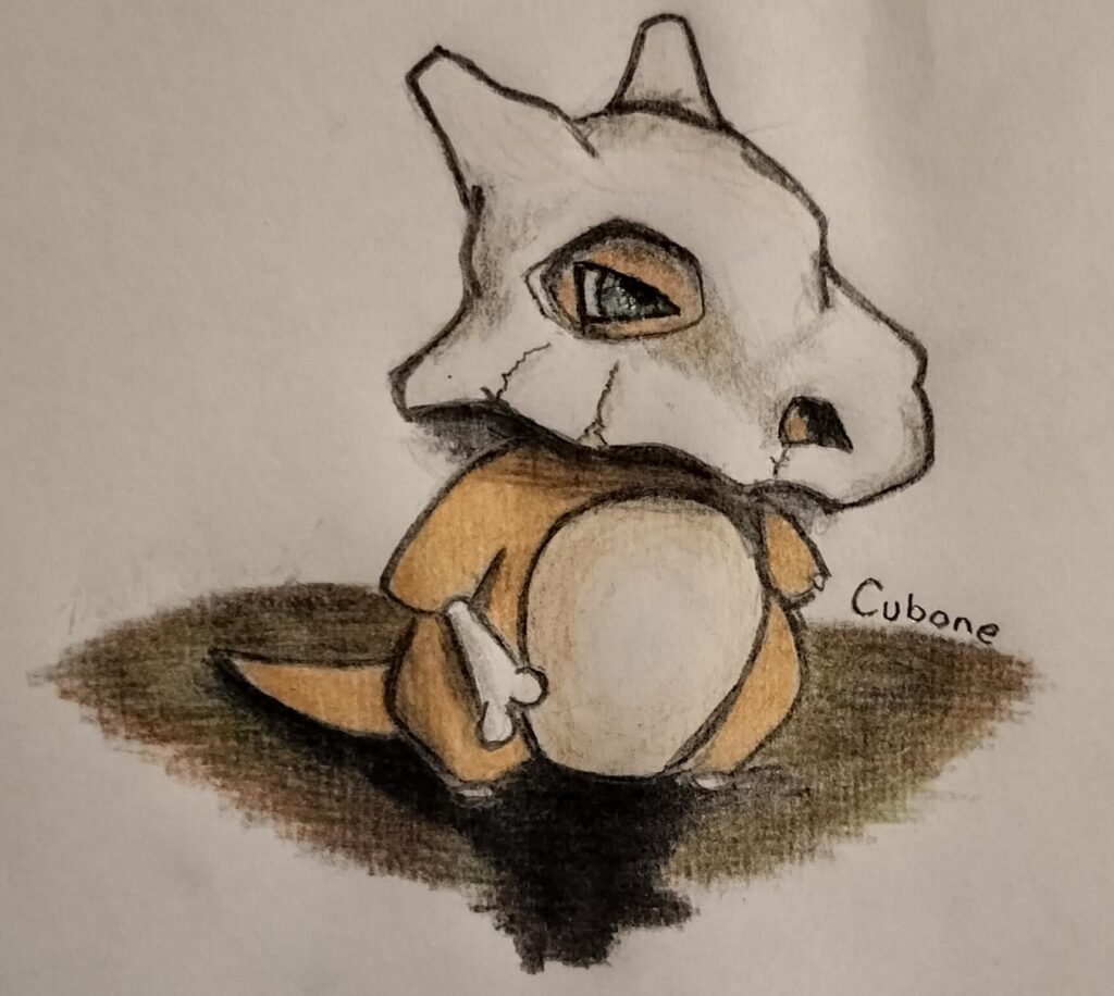 I drew my favorite pokemon Cubone 😁