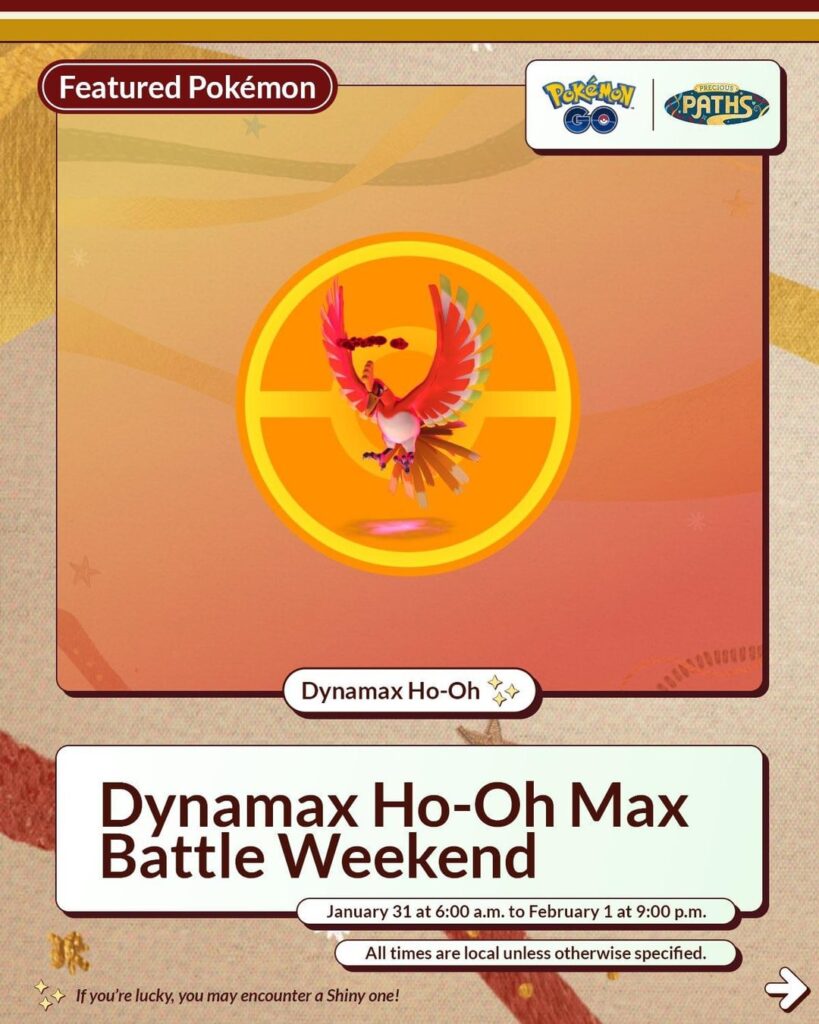 Dynamax Ho-Oh Max Battle Weekend Niantic Infographic