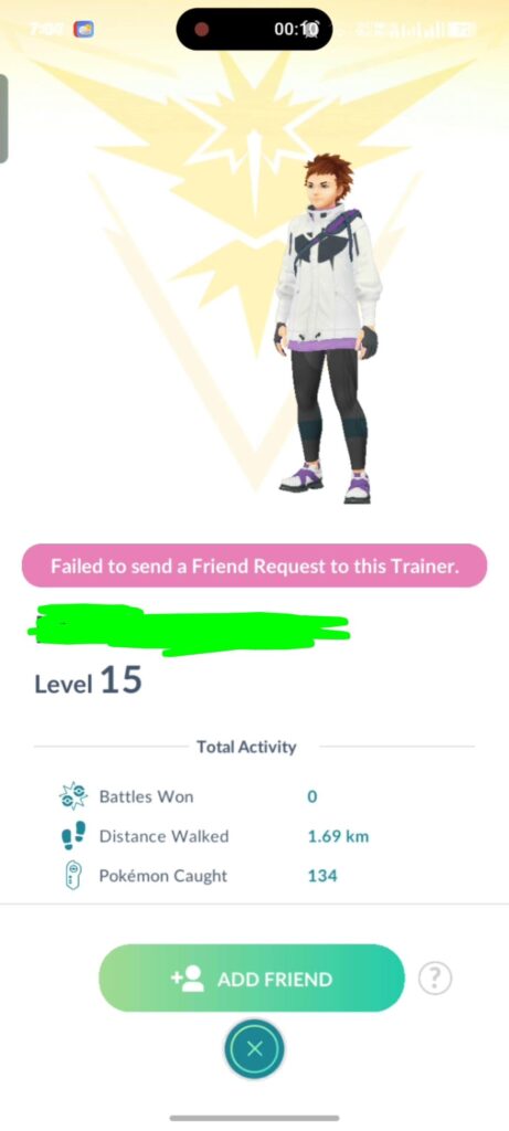 Unable to send friend request after completing weekly challenge
