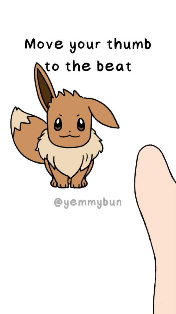 I made an animated interactive reel ft. Eevee (OC)