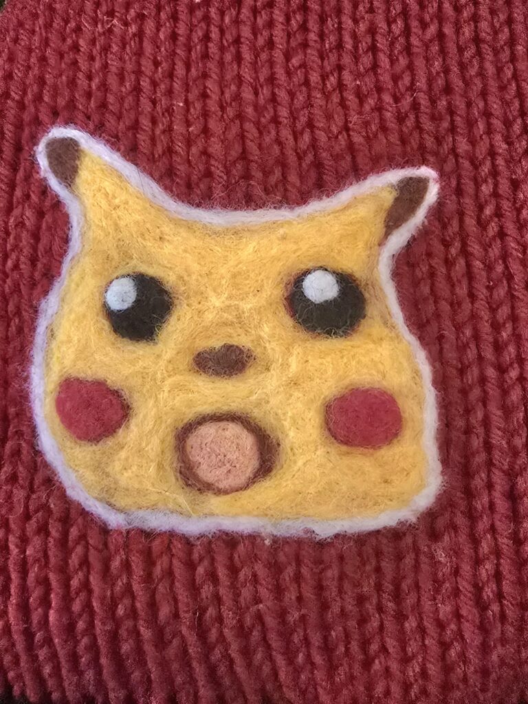 Shocked Pikachu hat I made