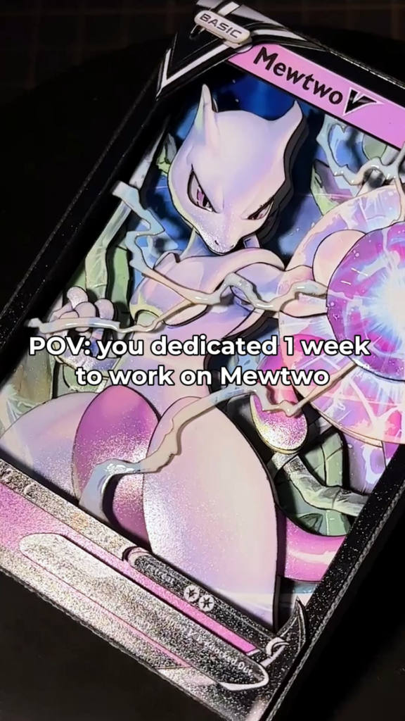 POV: you spent 1 week to work on a Mewtwo V card