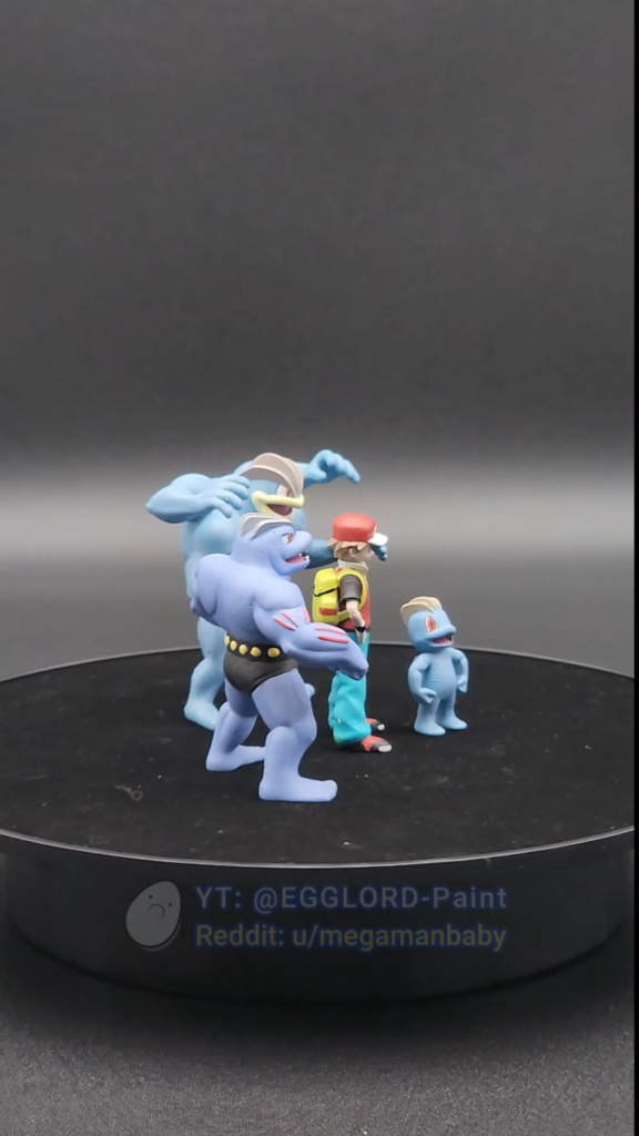 (Day 28) All Pokémon to Scale #0066 - #0068 (Machop, Machoke, Machamp)
