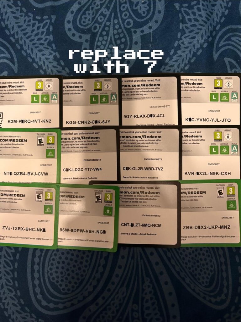 giving away tcg live codes