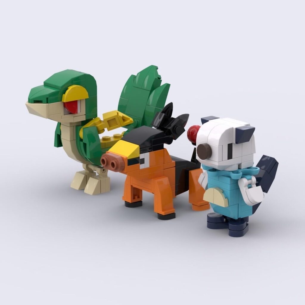 WIP LEGO Unova Starters MOC
