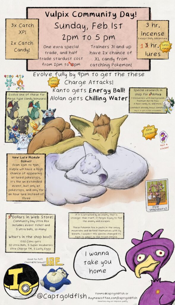 Vulpix Community day Sunday! Sunday! Sunday!