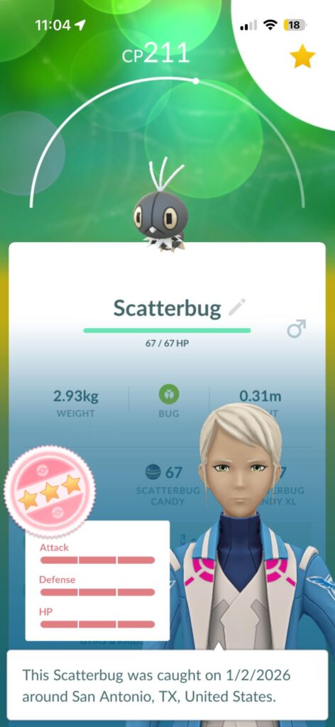 My first hundo Scatterbug