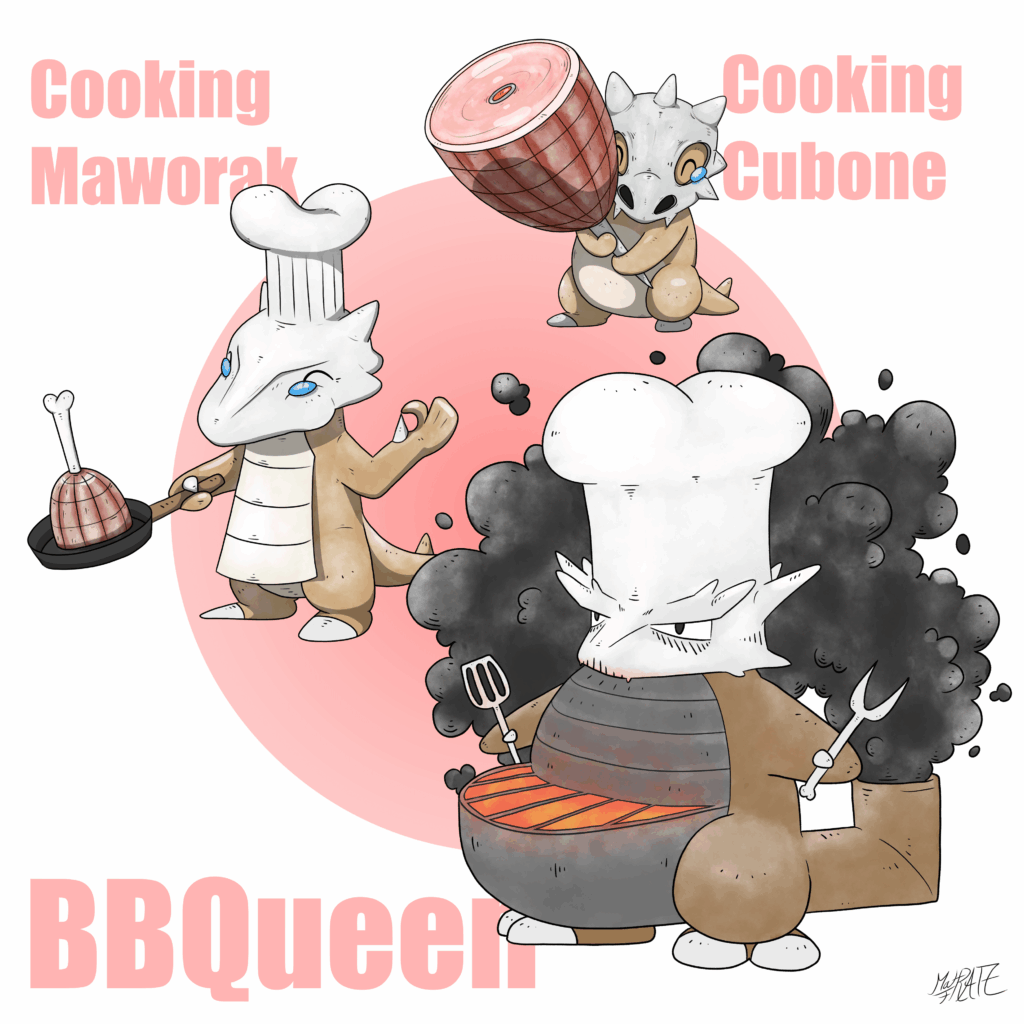 I gave Cubone something to eat and a new evolution