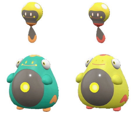Shiny Tadbulb family comparison