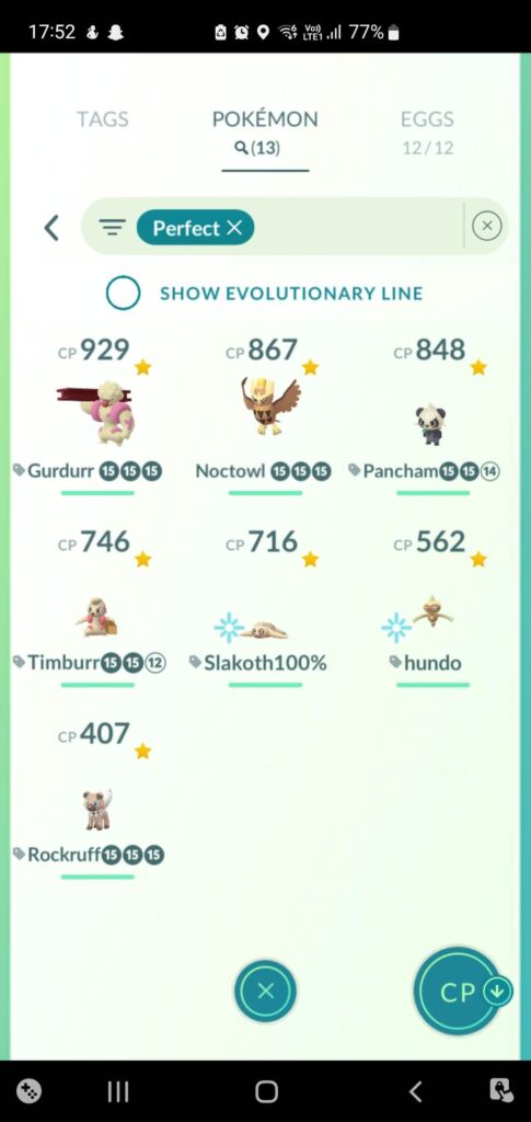 Why are these non perfect Pokémon appear in my perfect search list?? I mean one of he's iv is 12 😂