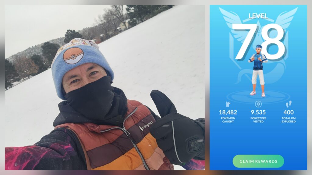 I ran 8 miles in the snow today to complete my 400km for level 78!