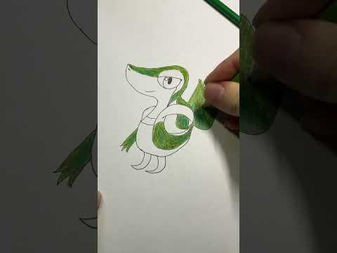 #drawing #aprendiendoadibujar #snivy #pokemon #pokemonfanart #shorts