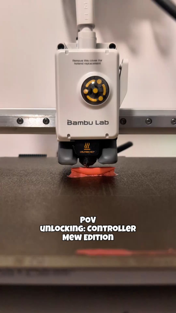 Mew Controller (OC), 3D printed fan art + reveal ✨