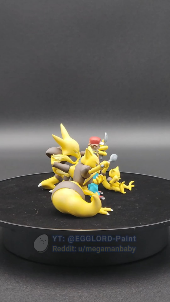 (Day 27) All Pokémon to Scale #0063 - #0065 (Abra, Kadabra, Alakazam)