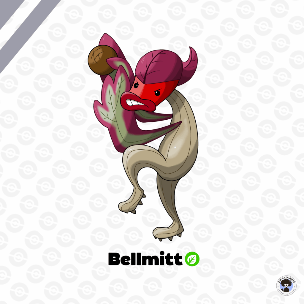 What if Weepinbell had a split evolution? Created by @The_Laia on Twitter and commissioned by me, I give you... Bellmitt!