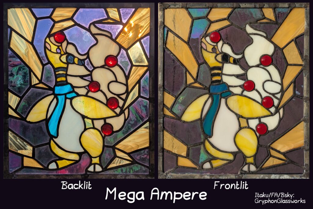 [OC] Mega Ampharos Stained Glass