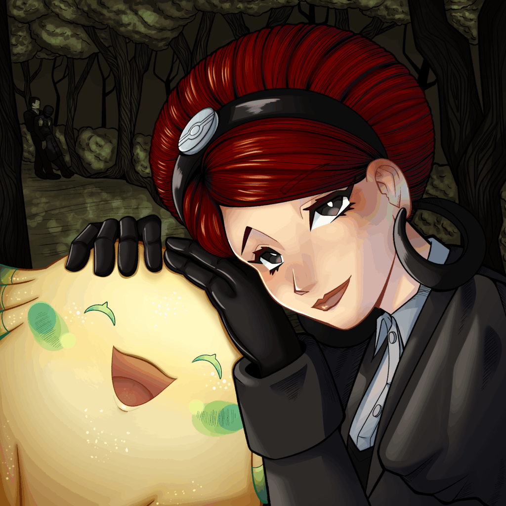 A photo with me and my Chansey out in the forest, feeling absolutely radiant (OC)