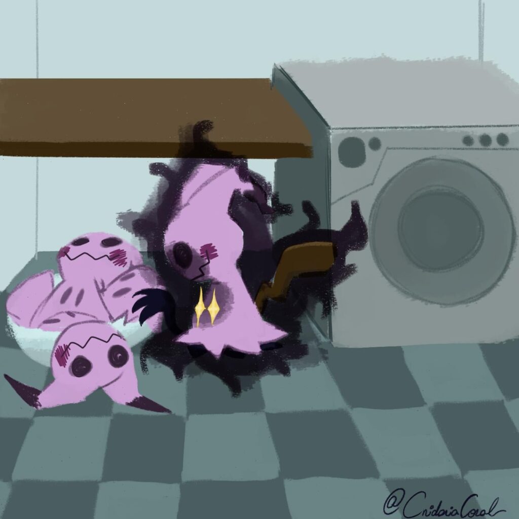 Guys, I accidentally washed mimikyu's costumes with a red shirt