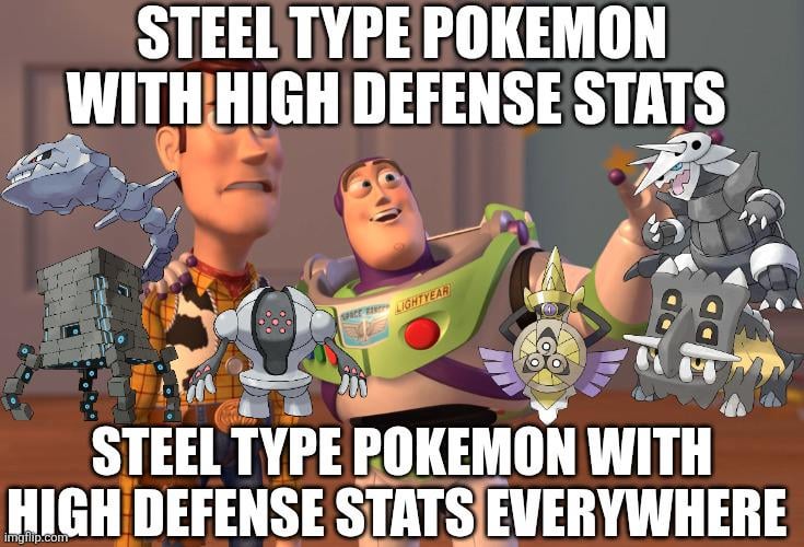 I love that so many Steel type Pokemon have high defense stats