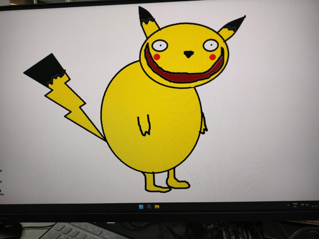So i found this ms paint pikachu