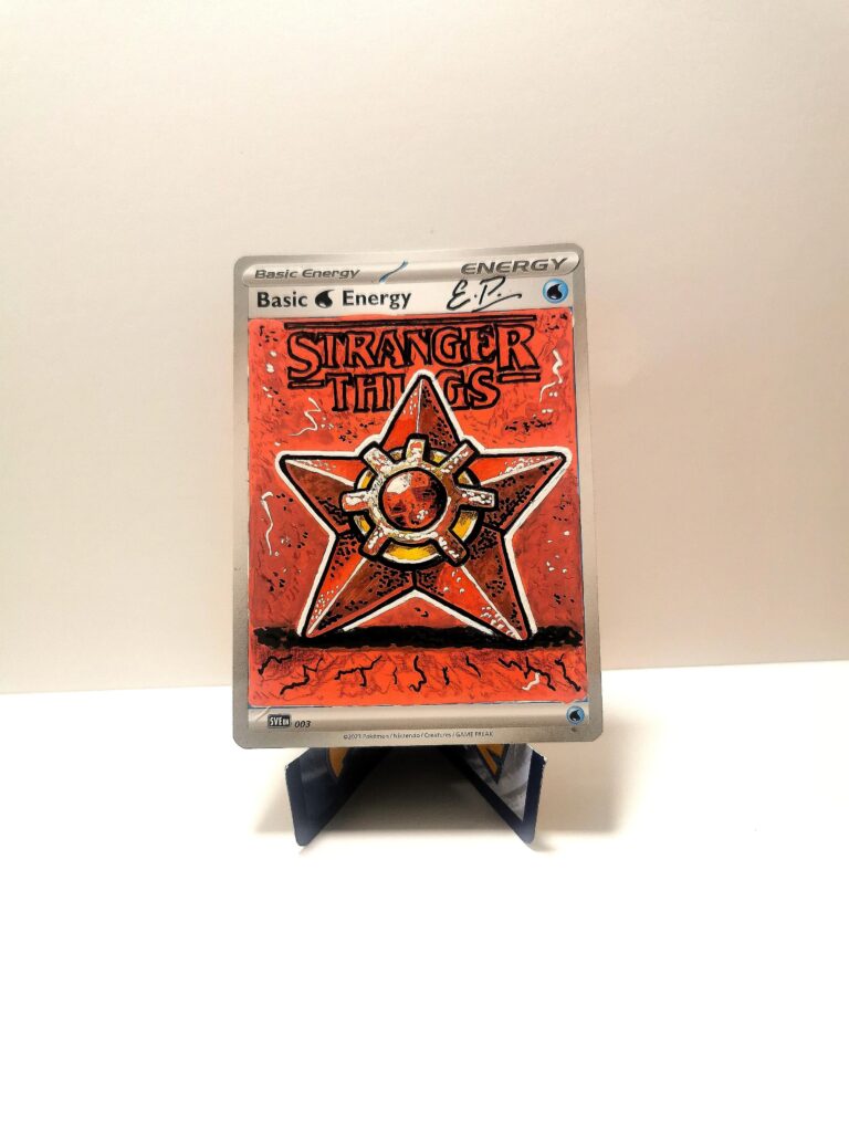 I guess it had to be done! Staryu Energy – Stranger Things crossover (custom hand-painted card) (OC)