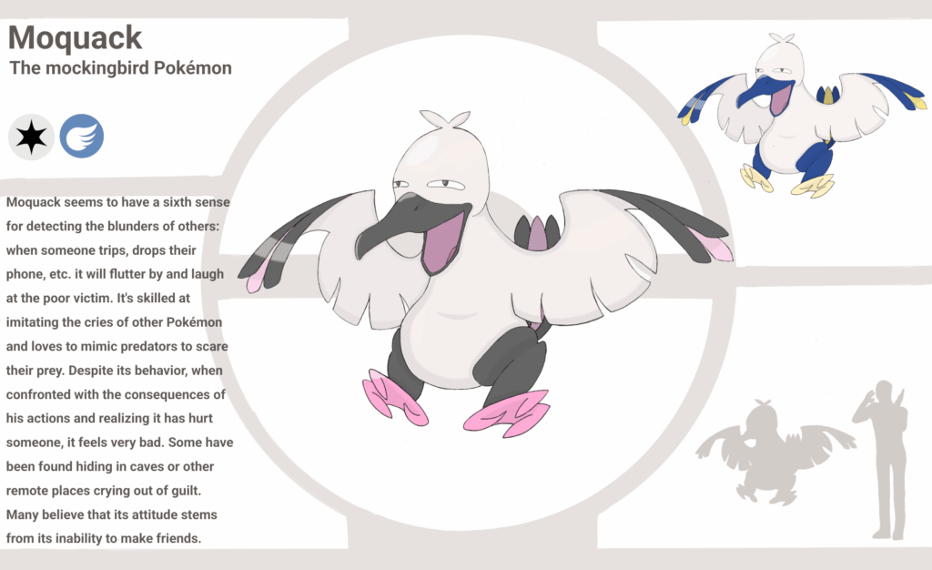 Inspired by Mockingbirds, seagulls and ducks