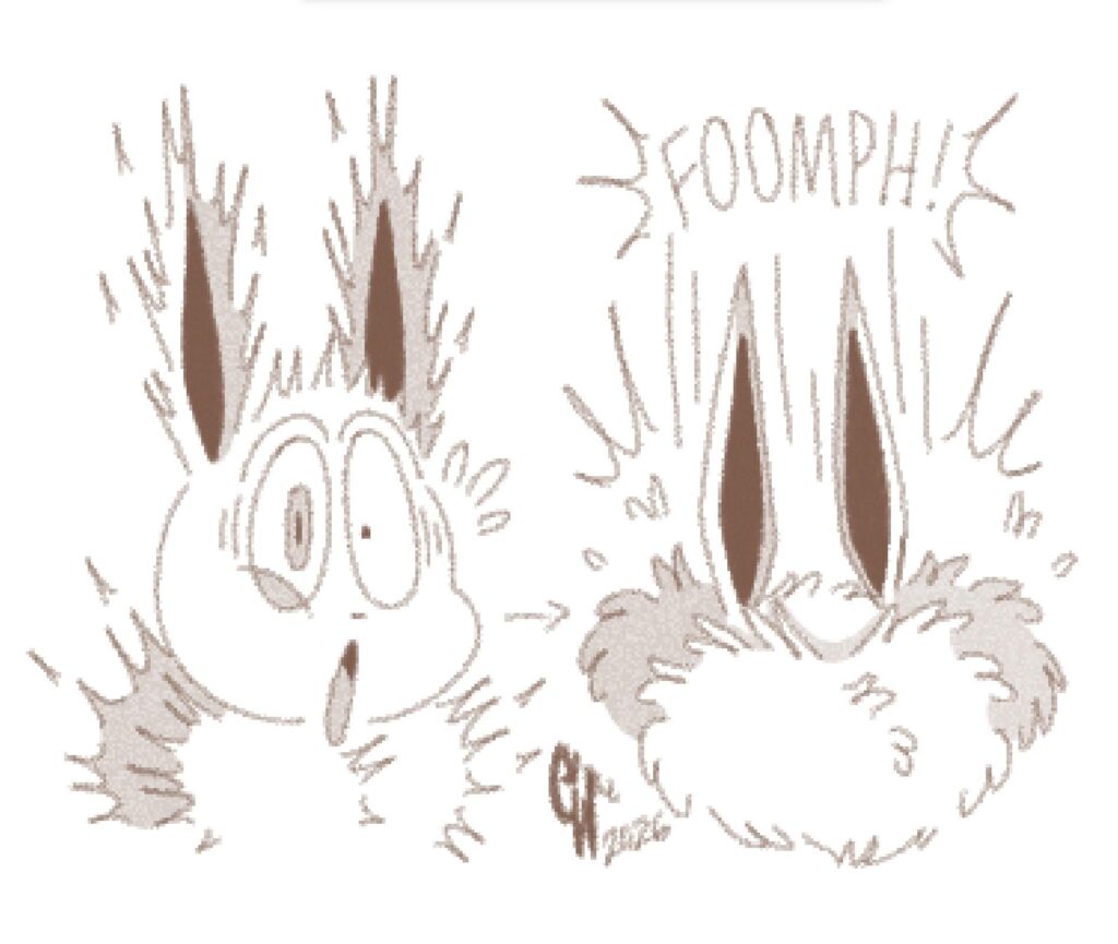 How I imagine Eevee reacts to fear!(my art)