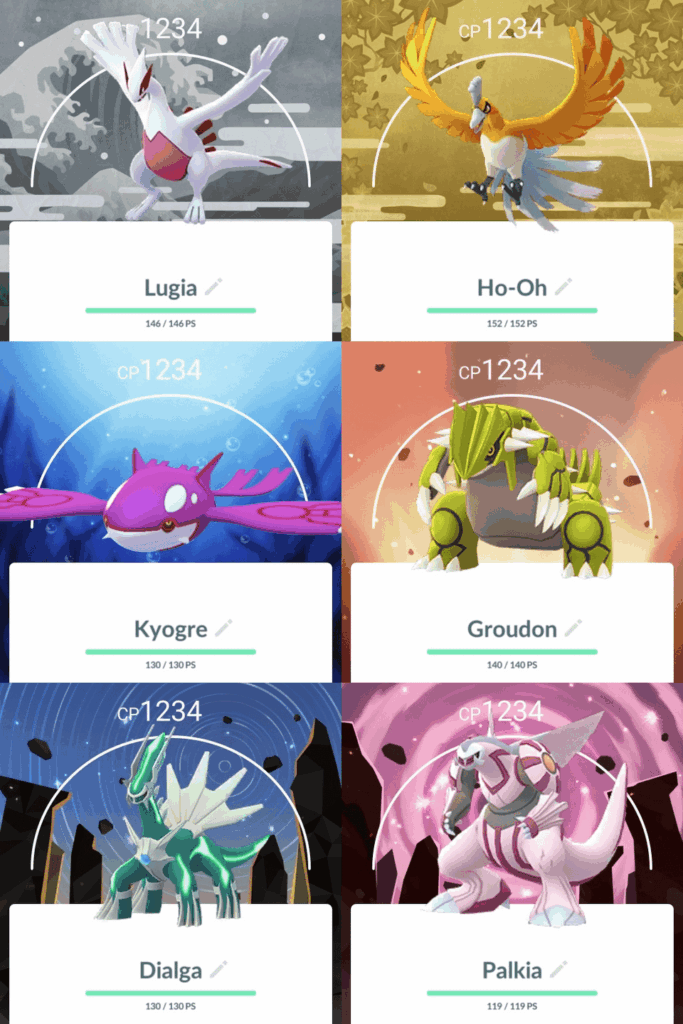 Kalos Tour Special Backgrounds with their respective mons, Shiny and non-Shiny