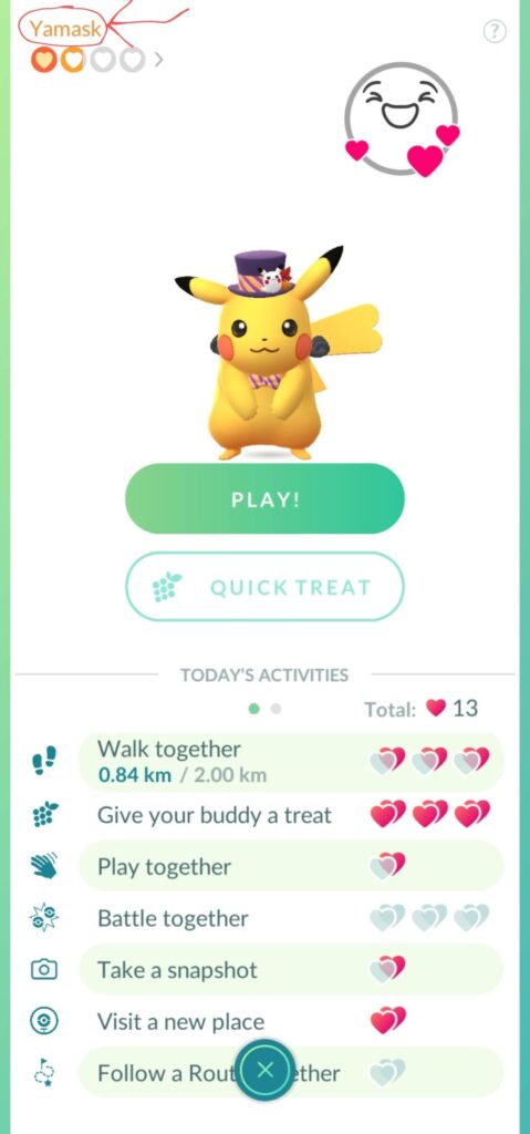 My Yamask is cosplaying as Halloween Pikachu