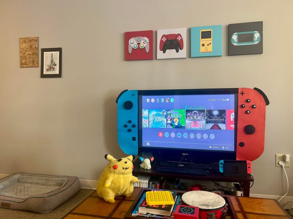 I made my TV into a giant Nintendo switch!