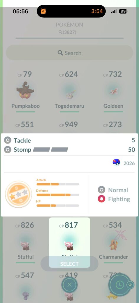 Pokémon stats