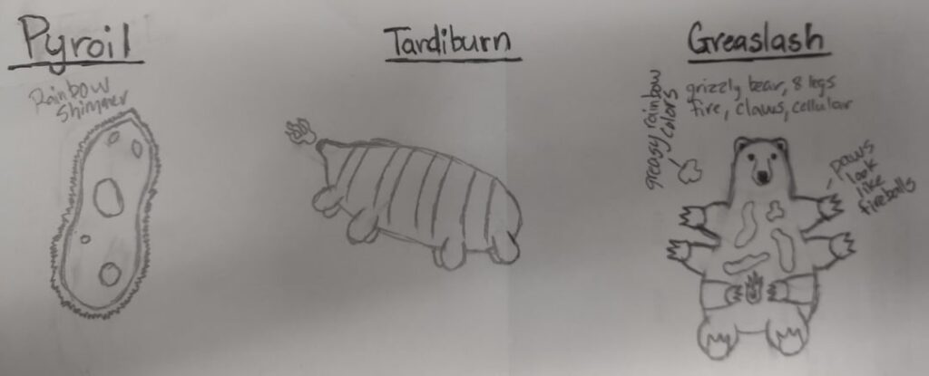 My first Fakemon! Region Starters *concept art*