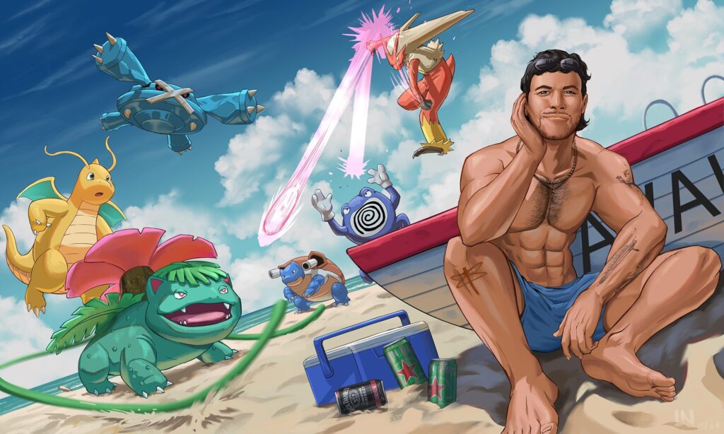 [OC] Pokemon beach volleyball. Who will win?