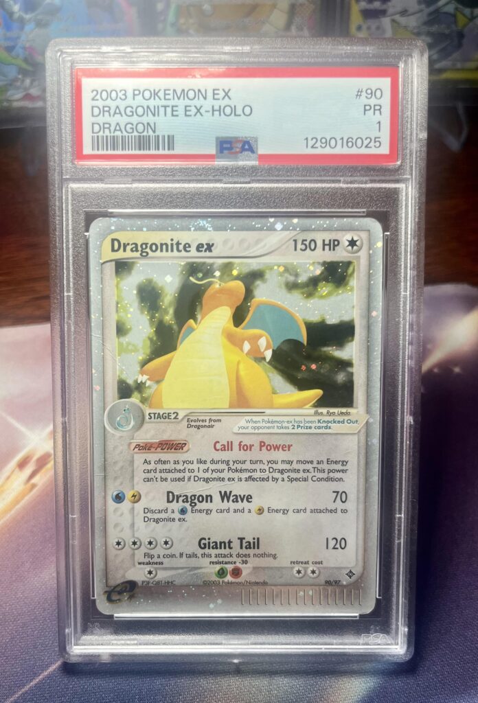 My dad knows nothing about Pokemon but has been trying to help me rebuild my lost childhood collection and surprised me with this. My first PSA 1 💛
