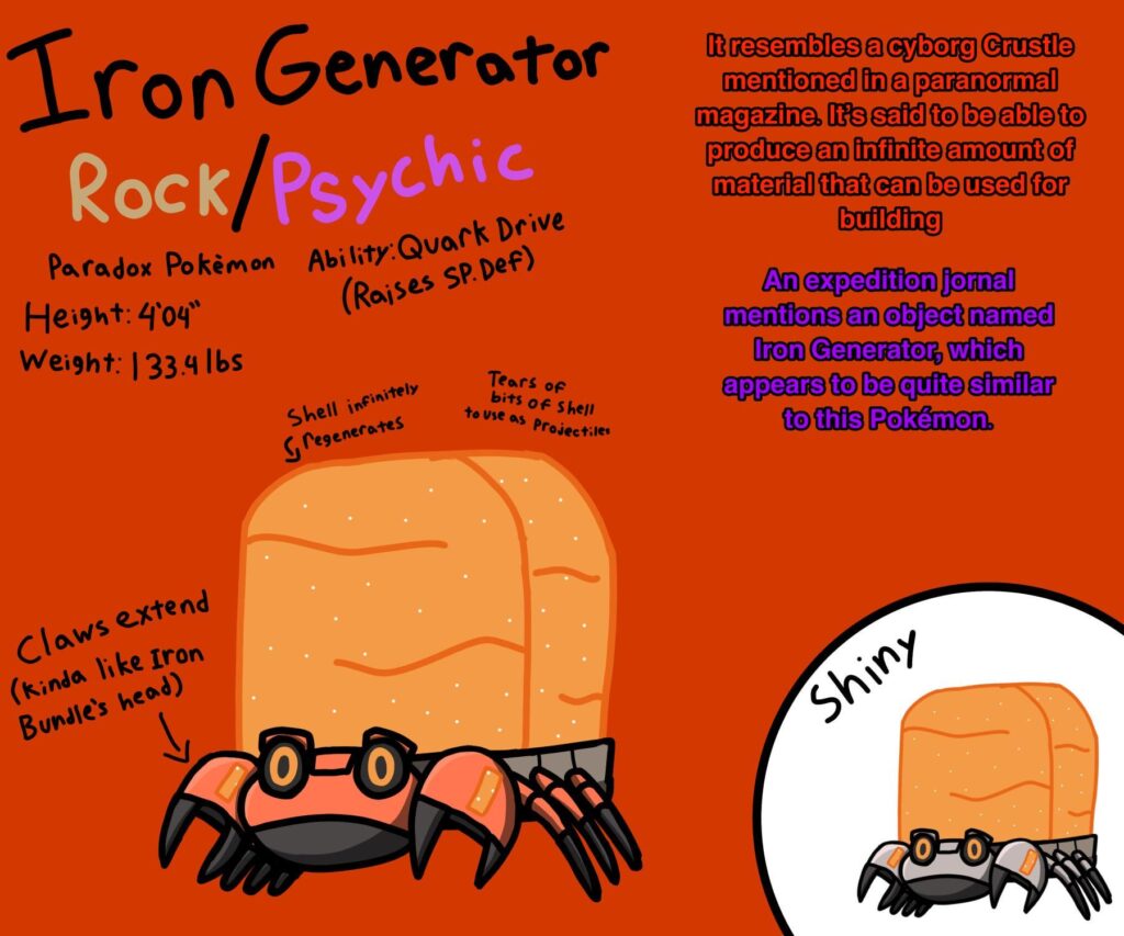 I made a paradox form of Crustle :3 [OC]