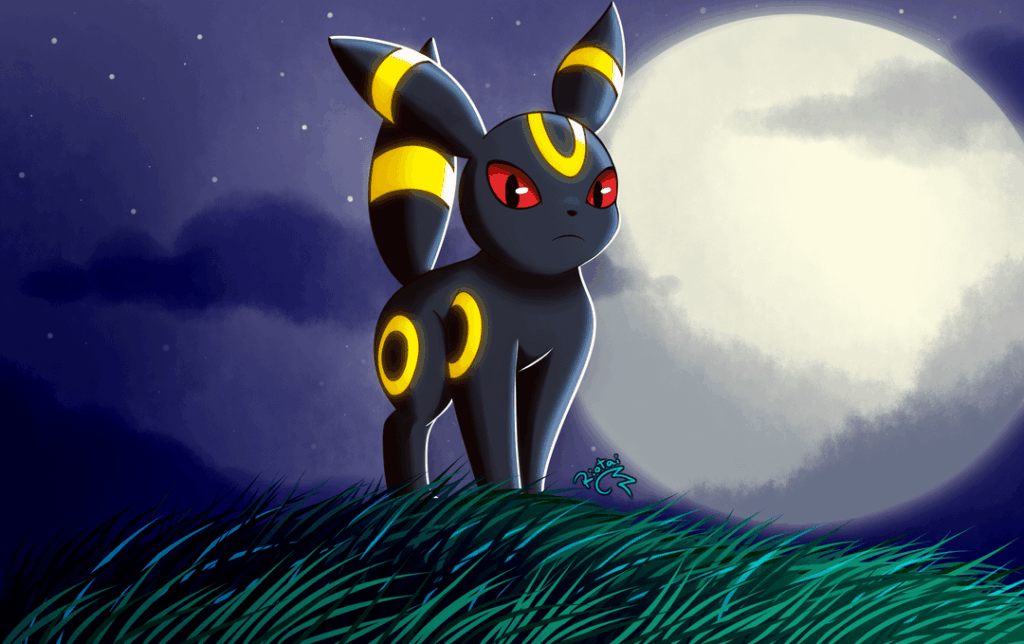 [OC] Umbreon (and shiny Umbreon) art by me