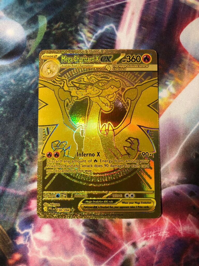 Pulled the Phantasmal Flames Gold Mega Charizard X EX! 🏅🔥🔥🔥