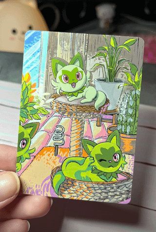 I have picked up painting Pokemon cards