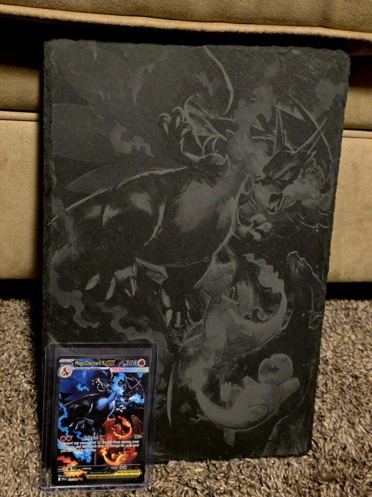 [OC] mega Charizard engraving
