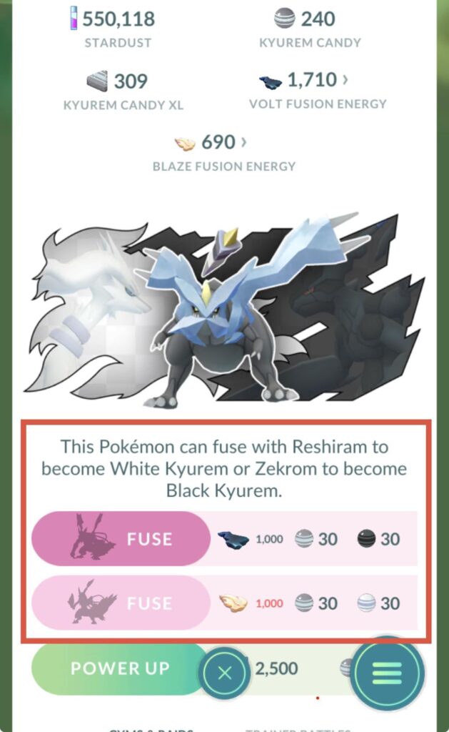With this Kyurem Fusion, if either Pokemon are shiny ✨ (but only 1 is shiny), is the fusion Shiny? Also, Blaze fusion question.