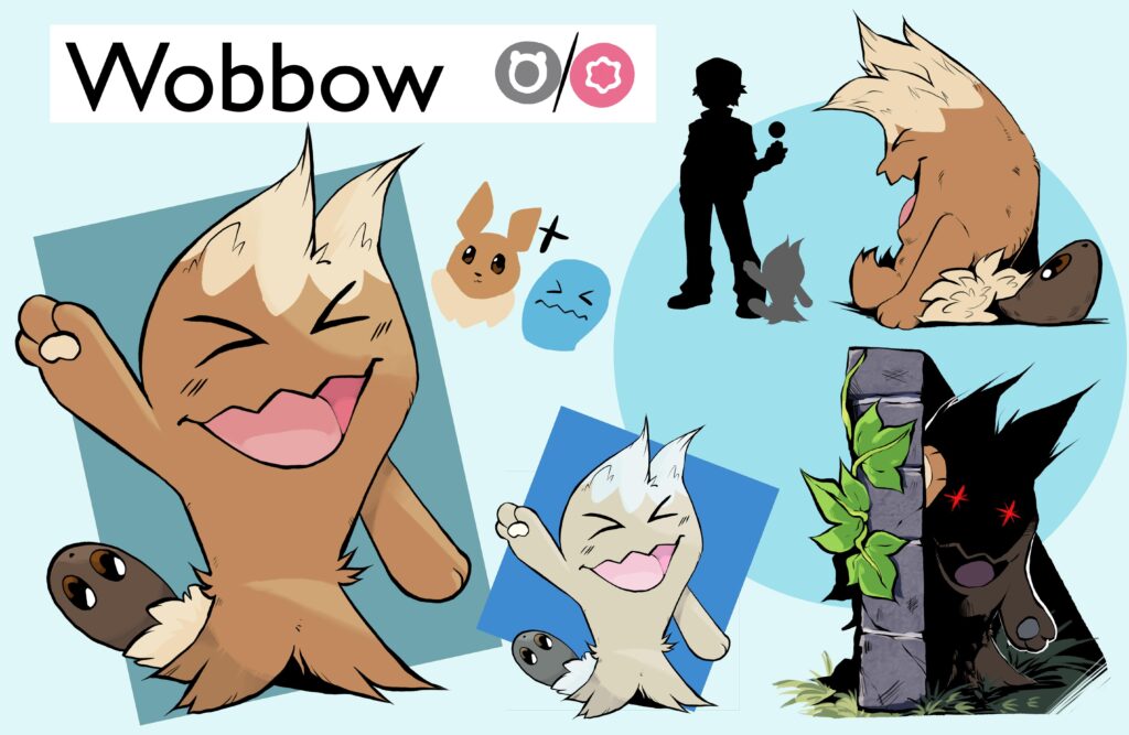 An eevee and wobbuffet fusion, by me.