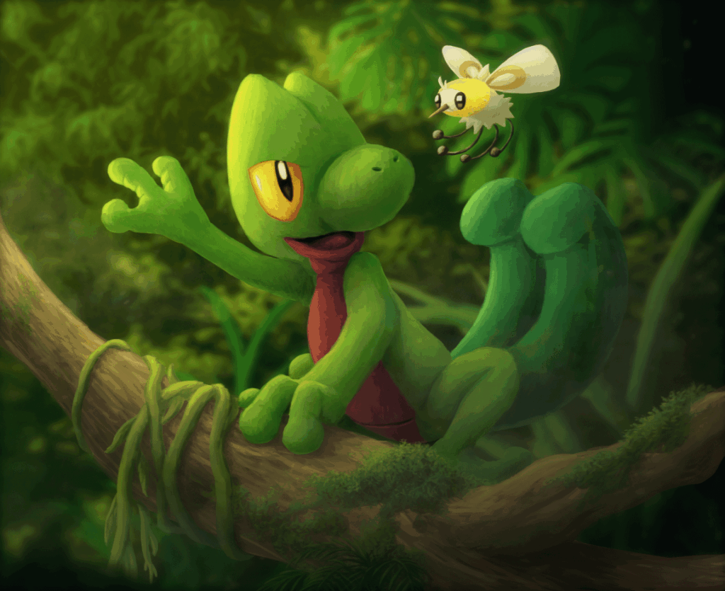 Treecko - Acrobat of the shady treetops (OC)