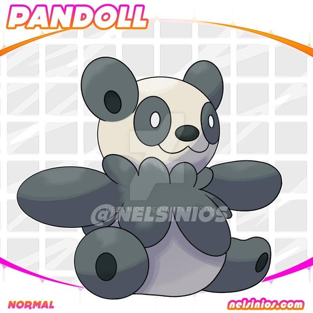Introducing a soft panda doll Fakemon evolution line