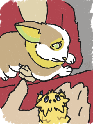 Yamper isn't very fond of the Joltik